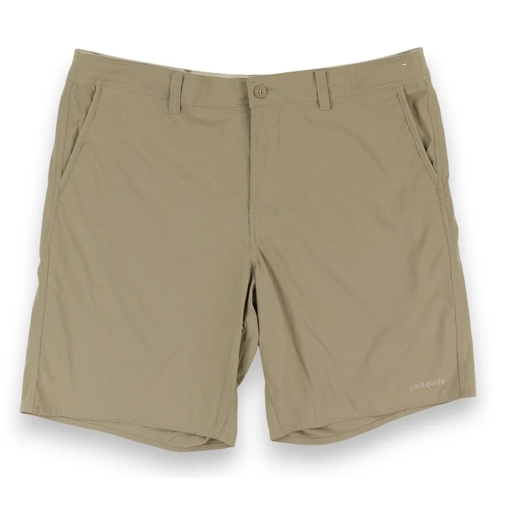 Patagonia Wavefarer Walk Shorts Mens 40 Tan Drawstring Casual Hiking Hybrid